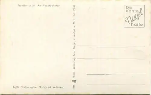 Frankfurt - Am Hauptbahnhof - Strassenbahn - Foto-AK - Verlag Peter Nagel Frankfurt