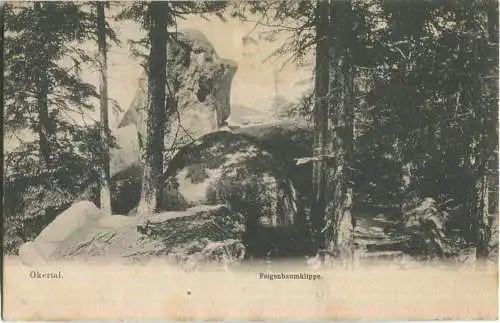 Okertal - Feigenbaumklippe - AK ca. 1900 - Verlag Harzer Kunstverlag Harzburg