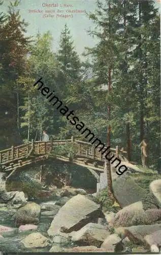 Okertal - Brücke nach der Okerinsel - Celler Anlagen - AK 1906 - Verlag Louis Glaser Leipzig