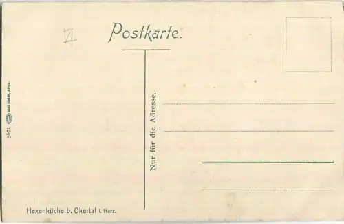 Okertal - Hexenküche - AK ca. 1910 - Verlag Louis Glaser Leipzig