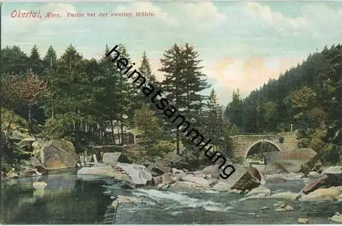 Okertal - Partie bei der zweiten Mühle - AK ca. 1910 - Verlag Louis Glaser Leipzig