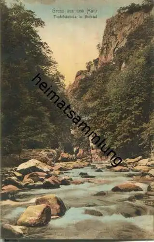 Bodetal im Harz - Teufelsbrücke - AK 1905 - Verlag Louis Glaser Leipzig