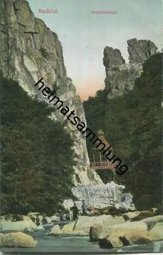 Bodetal im Harz - Kronentempel - Hexentanzplatz - AK 1908 - Verlag R. Lederbogen Halberstadt