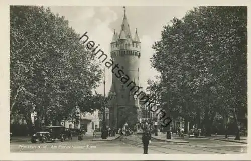 Frankfurt am Main - Eschenheimer Turm - Strassenbahn - Foto-AK - Verlag Ludwig Klement Frankfurt