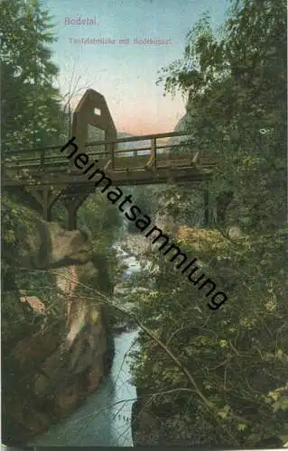 Bodetal im Harz - Teufelsbrücke - AK ca. 1910 - Verlag R. Lederbogen Halberstadt
