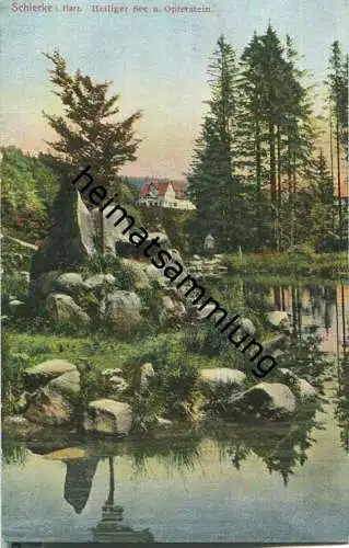 Schierke im Harz - Heiliger See- und Opferstein - AK ca. 1910 - Verlag Louis Glaser Leipzig