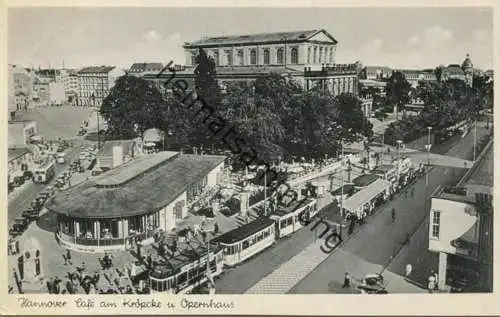 Hannover - Opernhaus - Cafe Kröpcke - Strassenbahn  gel. 1954