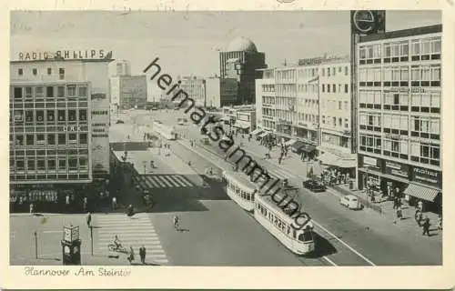 Hannover - Steintor - Strassenbahn - Verlag H. Lukow Hannover - gel. 1956