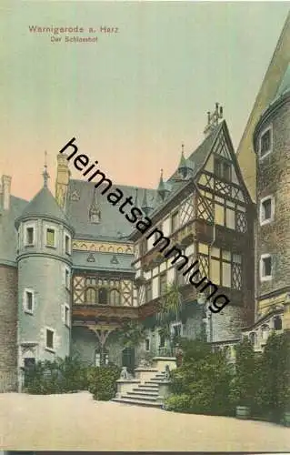 Wernigerode - Schlosshof - AK ca. 1910 - Verlag Dr. Trenkler & Co Leipzig