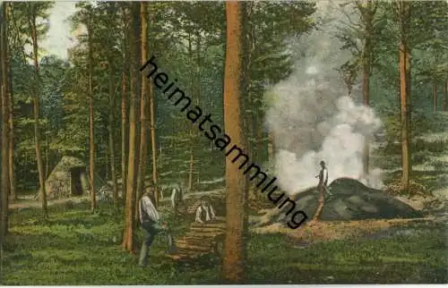 Köhler im Harz - AK ca. 1900 - Verlag Kosmos Halberstadt