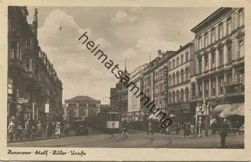 Hannover - Adolf-Hitler-Strasse - Strassenbahn - Verlag Schöning & Co Lübeck gel. 1944