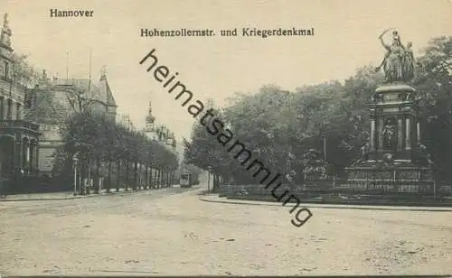 Hannover - Hohenzollernstrasse - Kriegerdenkmal - Strassenbahn