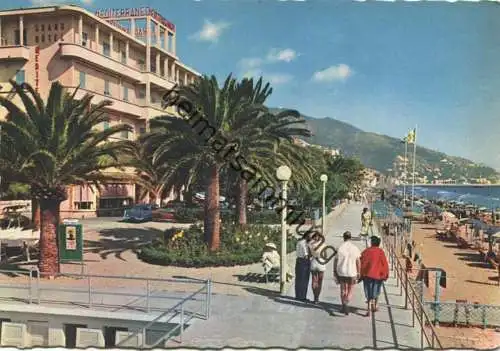 Alassio - Passeggiata a mare e spiaggia - AK-Grossformat gel. 1963