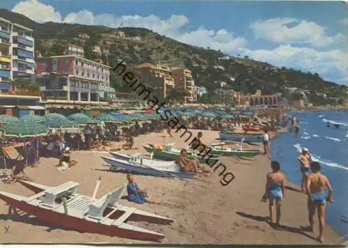 Alassio - Spiaggia - AK-Grossformat gel. 1963