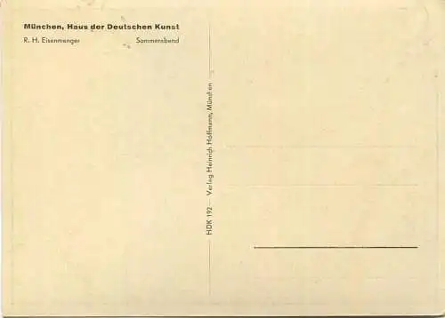 HDK192 - R. H. Eisenmenger - Sommerabend - Verlag Photo-Hoffmann München