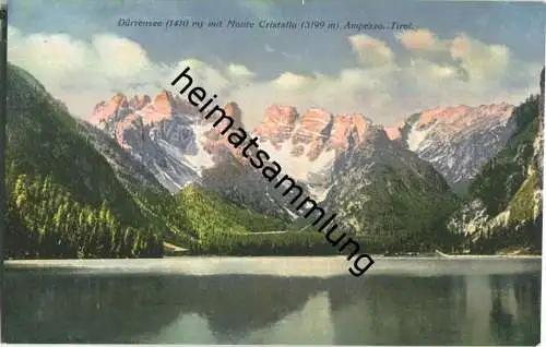 Dürrensee - Monte Cristallo - Ampezzo - AK ca. 1910 - Verlag Joh. F. Amonn Bozen