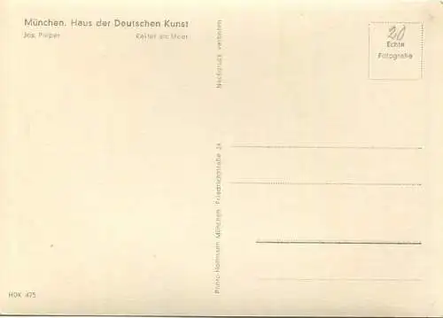 HDK475 - Jos. Pieper - Reiter am Meer - Verlag Photo-Hoffmann München