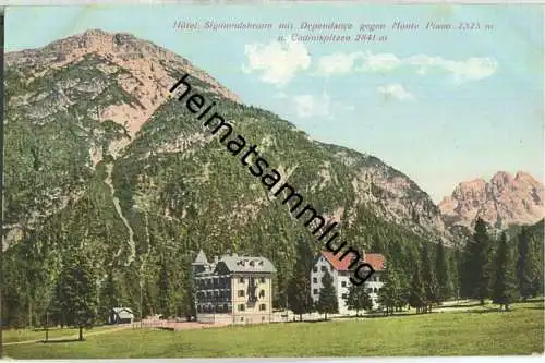 Hotel Sigmundsbrunn - Monte Piano - Cadinispitzen - AK ca. 1910 - Verlag Josef Werth Olang