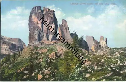 Cinque Torri - Ansichtskarte ca. 1910 - Verlag Joh. F. Amonn Bozen