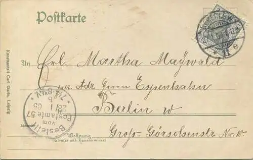Berlin - Alexanderplatz - Strassenbahn - Verlag Carl Garte Leipzig gel. 1905