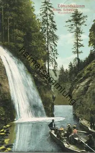 Edmundsklamm - Wasserfall - Verlag Hermann Poy Dresden gel.
