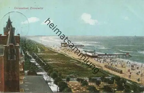 Zinnowitz - Strand - Verlag Julius Simonsen Oldenburg gel. 1911