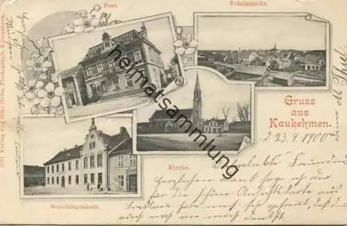Kaukehmen - Jasnoje - Post - Kirchen - Gerichtsgebäude - Verlag Otto Helm Königsberg gel. 1900