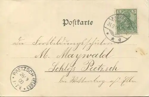 Kaukehmen - Jasnoje - Post - Kirchen - Gerichtsgebäude - Verlag Otto Helm Königsberg gel. 1900