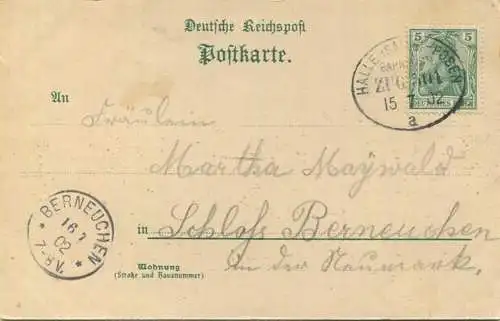 Rothenburg an der Oder - Czerwieńsk - Wohnhaus C. Finne - Kellerei C. Finne - Rathaus - Farblithographie - Verlag C. Fin