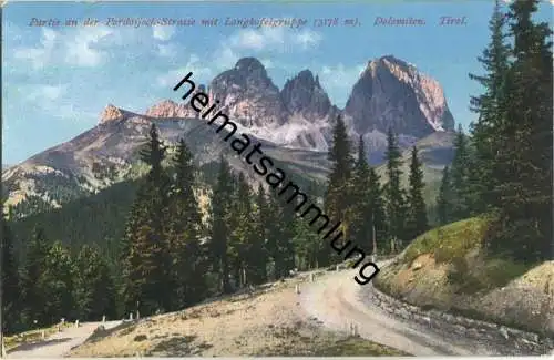 Pordoijoch-Strasse - Langkofelgruppe - AK ca. 1910 - Verlag Joh. F. Amonn Bozen