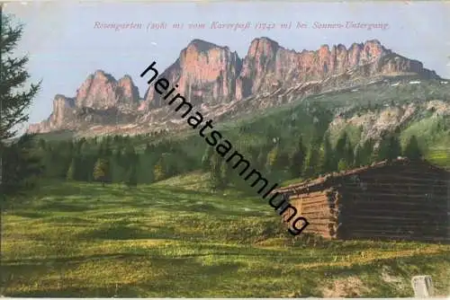 Rosengarten vom Karerpass - AK ca. 1910 - Verlag Johann F. Ammon Bozen