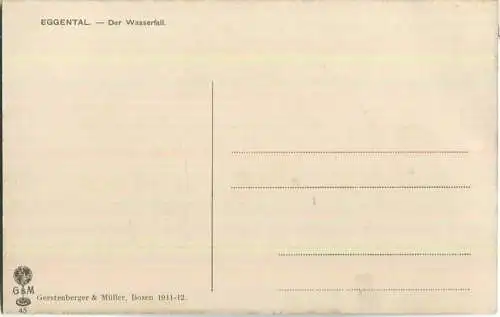 Eggental - Wasserfall - AK ca. 1910 - Verlag Gerstenberger & Müller Bozen