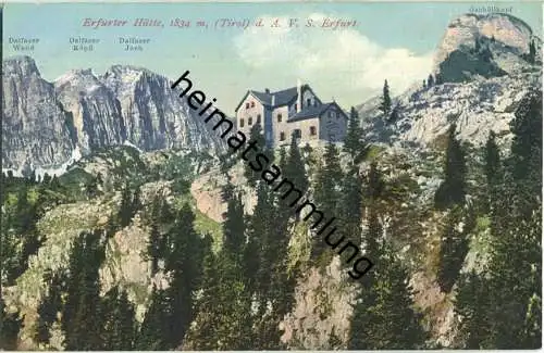 Erfurter Hütte - d. A. V. Erfurt - AK ca. 1910 - Verlag Purger & Co München