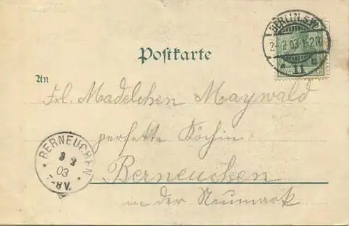 Berlin - Hallesches Tor - Verlag Louis Glaser Leipzig gel. 1903