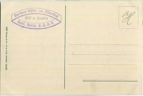 Karlsteg - Zemmtal - Zillertal - AK ca. 1910 - Verlag Stengel & Co Dresden