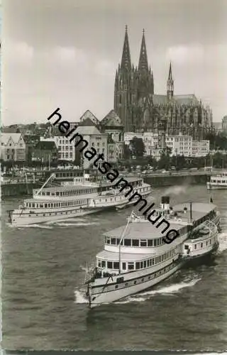 Fahrgastschiffe - Rheinschiffe - Köln - Foto-Ansichtskarte - Verlag Georg Stilke Köln