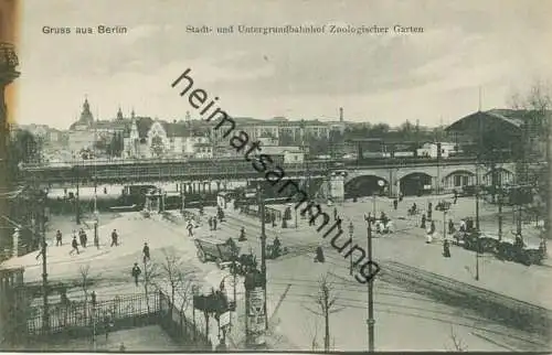 Berlin - Stadt- und Untergrundbahnhof Zoologischer Garten - Rückseite beschrieben