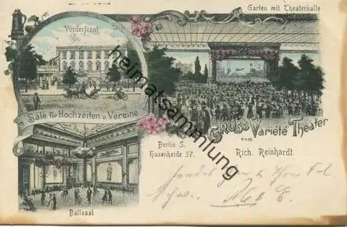 Berlin-Kreuzberg - Variete Theater - Hasenheide 57 - Besitzer Rich. Reinhardt - Verlag C. Aug. Droesse Berlin gel. 1910