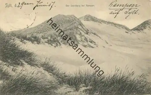 Der Uvenberg bei Kampen - Verlag Bernh. Lassen Westerland gel. 1907