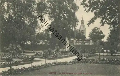 Stettin - Anlagen vor dem Königstor gel. 1912
