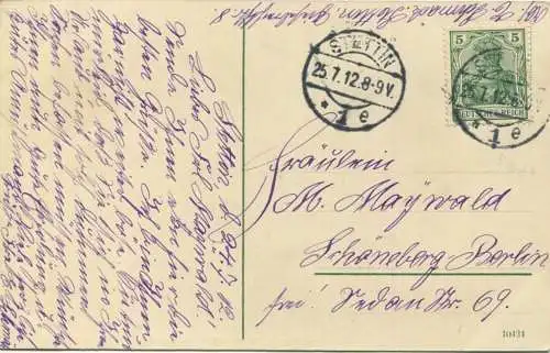 Stettin - Anlagen vor dem Königstor gel. 1912