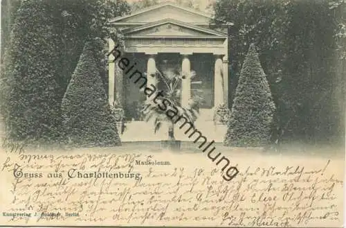 Berlin-Charlottenburg - Mausoleum - Verlag J. Goldiner Berlin gel. 1901