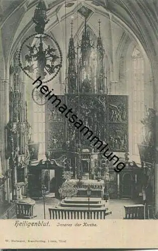 Heiligenblut - Inneres der Kirche - AK ca. 1910 - Verlag W. Hofmann Lienz