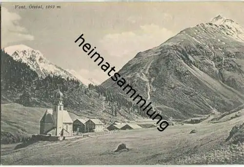 Vent im Ötztal - AK ca. 1910 - Verlag J. G. Thöni Vent