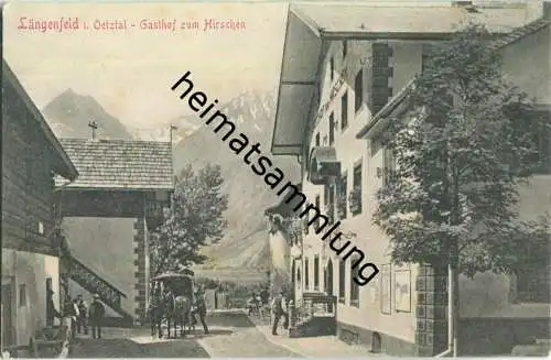 Längenfeld - Gasthof zum Hirschen - AK ca. 1910 - Verlag Stengel & Co Dresden