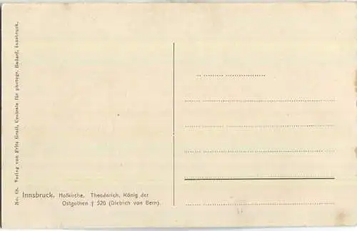 Innsbruck - Hofkirche - Theodorich - Foto-AK ca. 1910 - Verlag Fritz Gratl Innsbruck