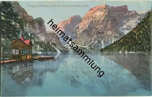 Pragser Wildsee - Landungsbrücke - AK ca. 1910 - Verlag K. Redlich Innsbruck