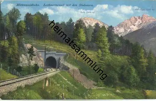 Mittenwaldbahn - Leithnertunnel - AK ca. 1910 - Verlag Purger & Co. München