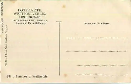 Lermoos - Wetterstein - AK ca. 1910 - Verlag Würthle & Sohn Wien