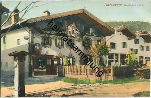 Mittenwald - Bemaltes Haus - AK ca. 1910 - Verlag Ottmar Zieher München